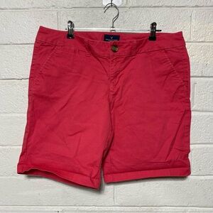 Like New American Eagle Bermuda Stretch Knit Shorts Women’s Size 10 Red Pink